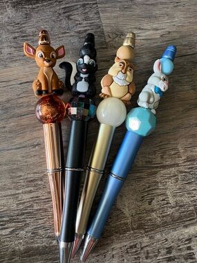Disney Bambi Theme Themed Silicone Bead Pens Set of 4